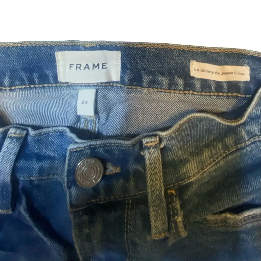 FRAME Le SkinnyJeanne Crop Size 24 - Picture 2 of 8
